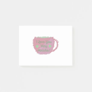 Notas Post-it® Te Amo Mucho Matcha