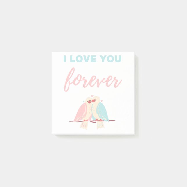 Notas Post-it® Te Amo Por Siempre Blanco (Anverso)