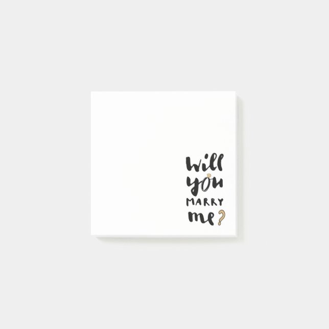 Notas Post-it® ¿Te casarás conmigo (Anverso)