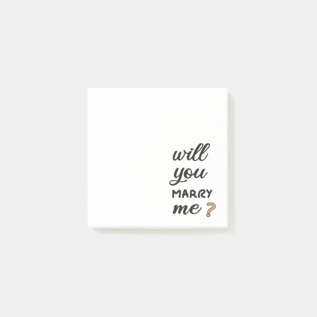 Notas Post-it® ¿Te casarás conmigo? (Anverso)