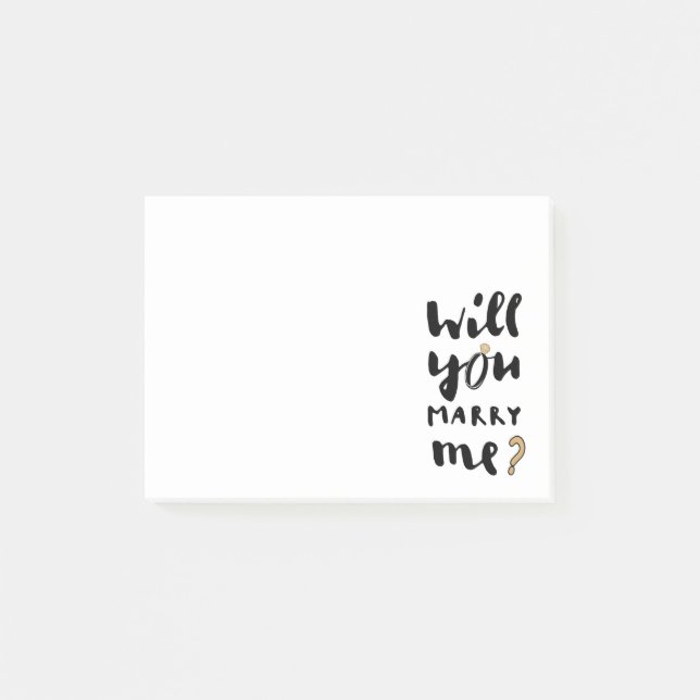Notas Post-it® ¿Te casarás conmigo? (Anverso)