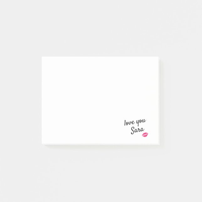 Notas Post-it® Te encanta el beso personalizado Post-its (Anverso)
