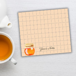 Notas Post-it® Tea Time Honey Pot Personalized Grid Sticky Notes
