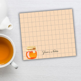 Notas Post-it® Tea Time Honey Pot Personalized Grid Sticky Notes