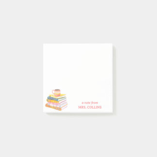 Notas Post-it® Teacher coffee & books Post-It Notes 3 x 3"