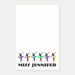 Notas Post-it® Teacher de baile de ballet personalizado Ballerina