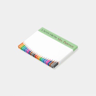 Notas Post-it® Teacher Personalized Color Pencil Post It Notes