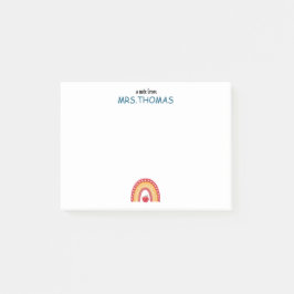 Notas Post-it® Teacher Post-it Notes – Personalized Rainbow Desig