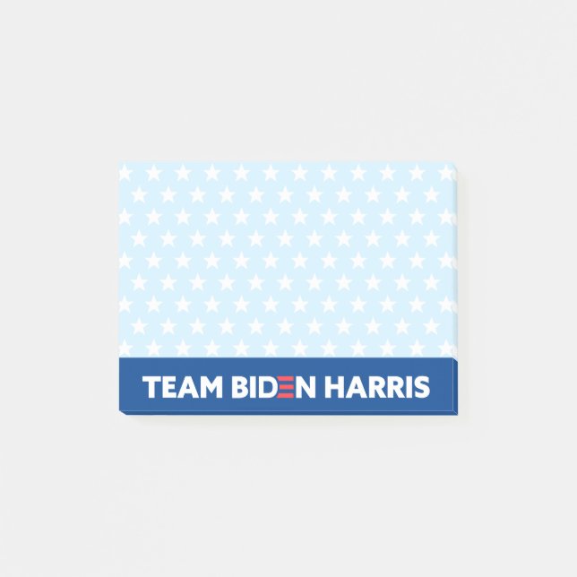 Notas Post-it® Team Biden Harris Patrón Estrellas Personalizado C (Anverso)