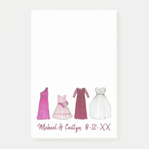 Notas Post-it® TEAM BRIDE Briding Party Bridesmaid Flowergirl Gow
