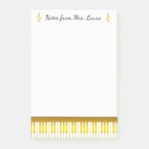 Notas Post-it® Teclado piano Instrumento musical oro para pianist