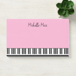 Notas Post-it® Teclado simple curado musical piano rosado