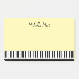 Notas Post-it® Teclado simple cure musical de piano amarillo páli