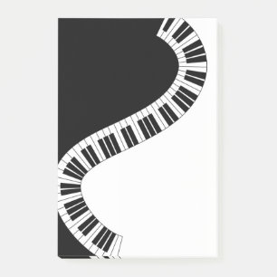 Notas Post-it® Teclas de piano curvadas onduladas