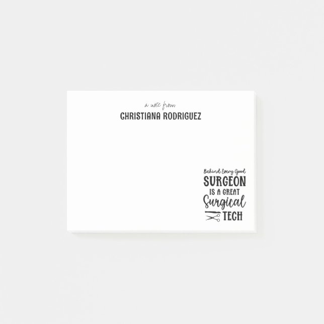 Notas Post-it® Tecnología quirúrgica | Apreciación Quirúrgica Tec (Anverso)