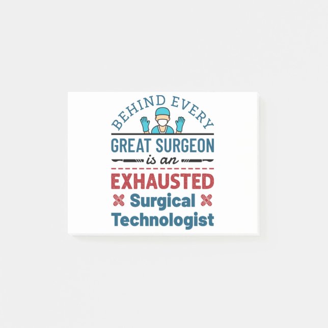 Notas Post-it® Tecnólogo quirúrgico dice graciosamente (Anverso)