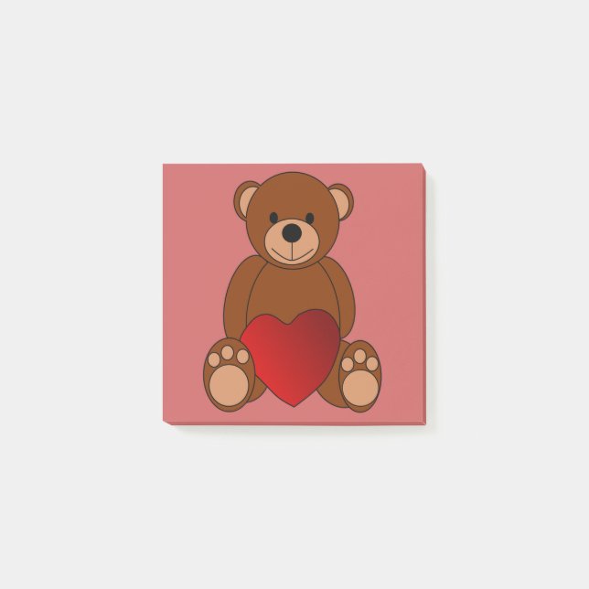 Notas Post-it® Teddy Love (Anverso)