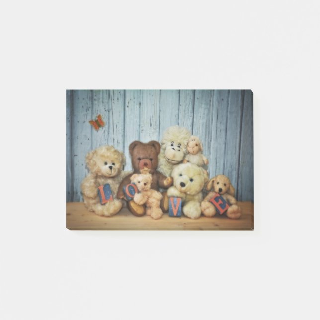 Notas Post-it® Teddy mit Freunde (Anverso)