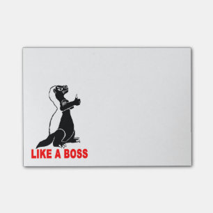 Notas Post-it® Tejón de miel, como un jefe