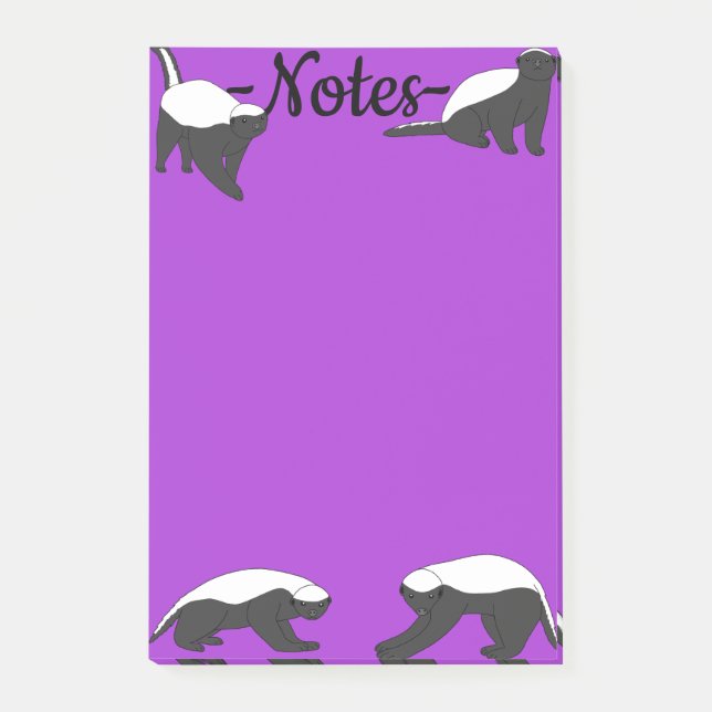 Notas Post-it® Tejones mieleros (Anverso)