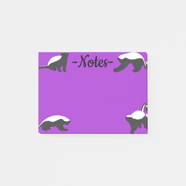 Notas Post-it® Tejones mieleros (Anverso)