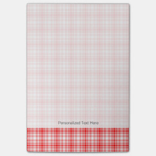 Notas Post-it® Tela escocesa roja