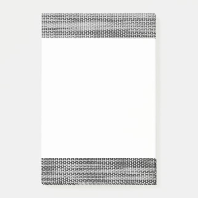 Notas Post-it® Tela gris moderna (Anverso)