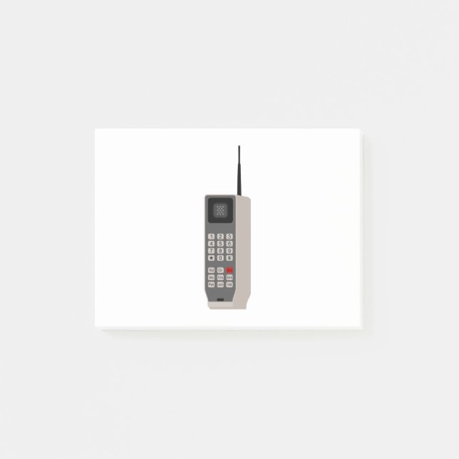 Notas Post-it® Teléfono móvil retro (Anverso)