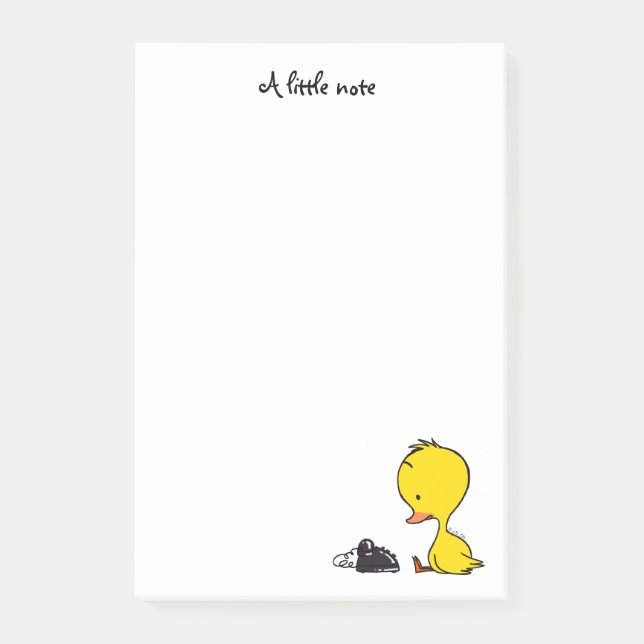 Notas Post-it® teléfono tradicional y ducky lindo (Anverso)