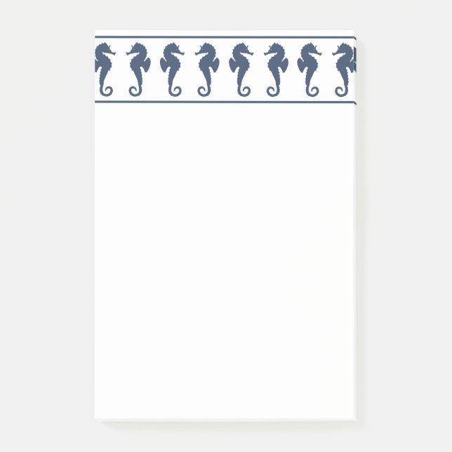 Notas Post-it® Tema de la playa de los Caballos de Mar (Anverso)