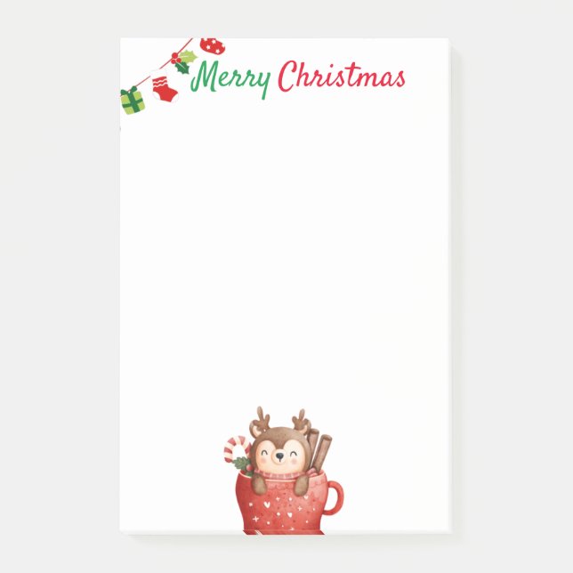 Notas Post-it® Tema de los Navidades personalizados (Anverso)