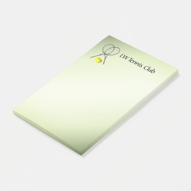 Notas Post-it® Tema de tenis personalizado (En perspectiva)