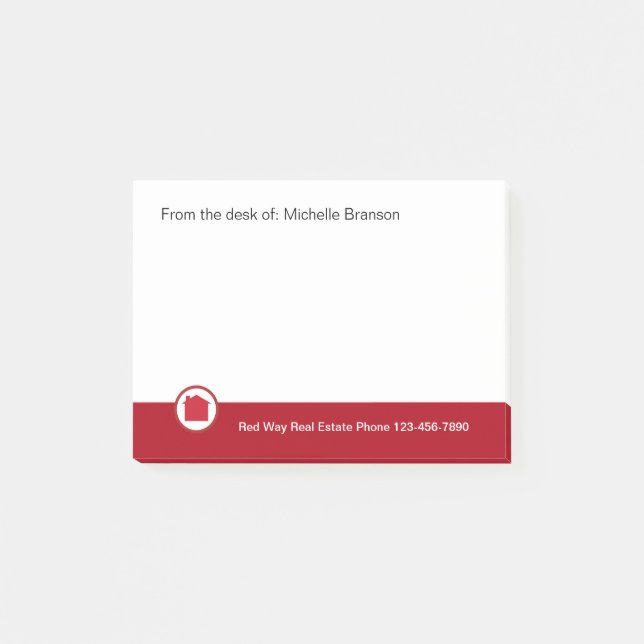 Notas Post-it® Tema inmobiliario (Anverso)