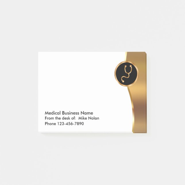 Notas Post-it® Tema médico con clase (Anverso)