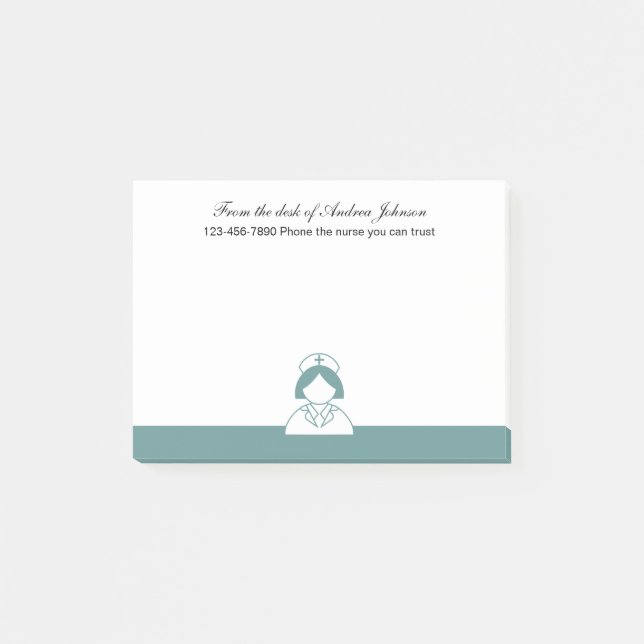 Notas Post-it® Tema médico de la enfermera (Anverso)