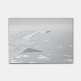 Notas Post-it® Temático plano, aeroplano del Grayscale se va