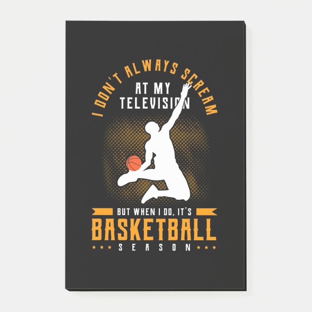 Notas Post-it® Temporada De Baloncesto (Anverso)