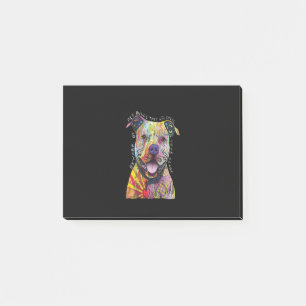 Notas Post-it® ten cuidado con los perros Pitbull que te robarán
