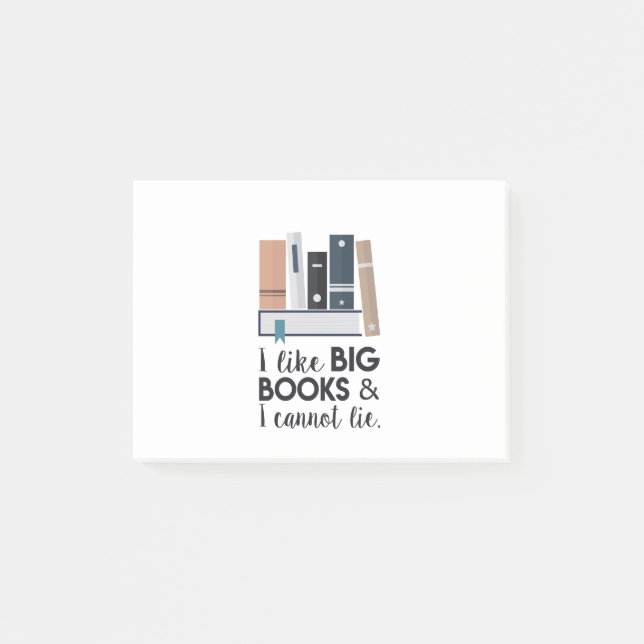 Notas Post-it® ¡Tengo gusto de los libros grandes y no puedo (Anverso)