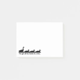 Notas Post-it® Tengo todos mis patos seguidos