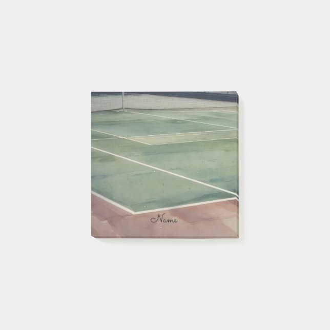 Notas Post-it® Tennis Court Art Paddle Ball Name Post It Notes (Anverso)