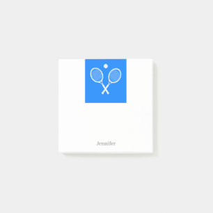 Notas Post-it® Tennis Racks Blue Background Personalizado