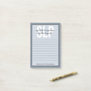 Notas Post-it® Terapia del habla del patólogo del personalizado 