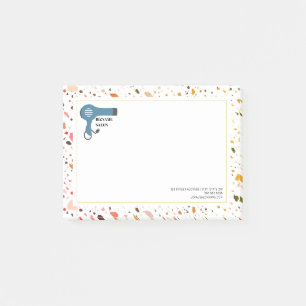 Notas Post-it® Terrazzo Blow Dryer Salón de belleza Business