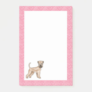 Notas Post-it® Terrier de Trigo de Pelaje Suave Patrón de Corazón