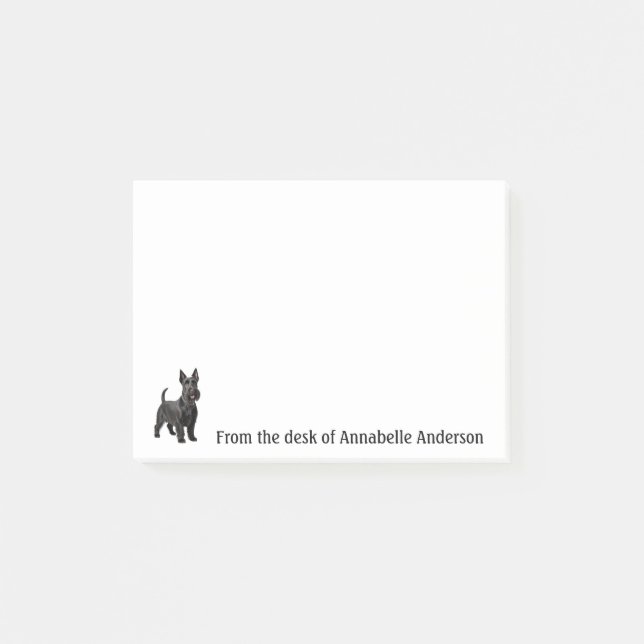 Notas Post-it® Terrier Escocés Personalizado (Anverso)