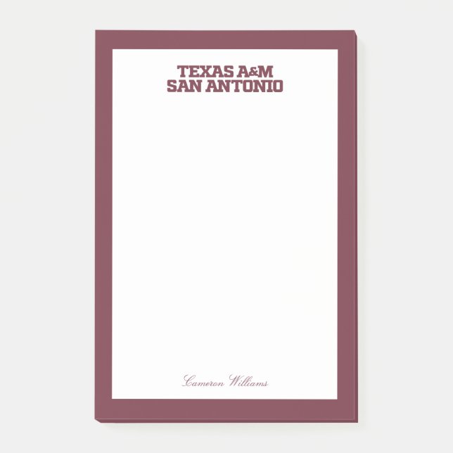 Notas Post-it® Texas A&M San Antonio (Anverso)