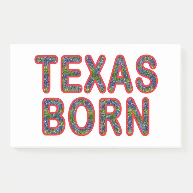 Notas Post-it® Texas Born Bluebonnet (Anverso)