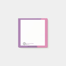 Notas Post-it® Texto de logotipo profesional minimalista elegante