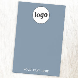 Notas Post-it® Texto de logotipo simple comercial azul turbio pro